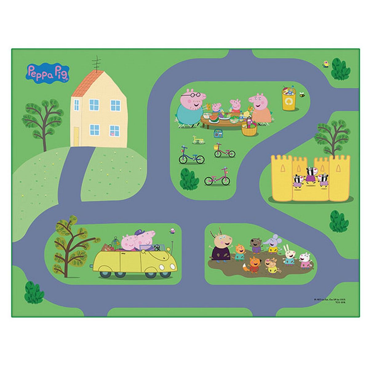 PEPPA PIG Mega tapis avec véhicules et accessoires