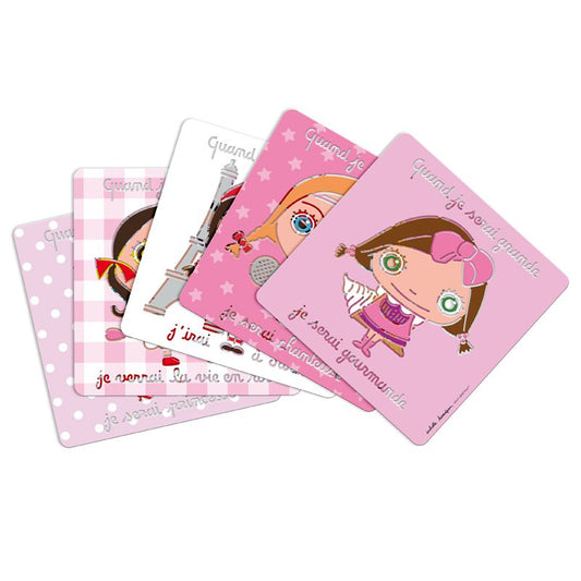 FÊTE - ANNIVERSAIRE Set de 5 pochoirs Quand je serai grande Fille