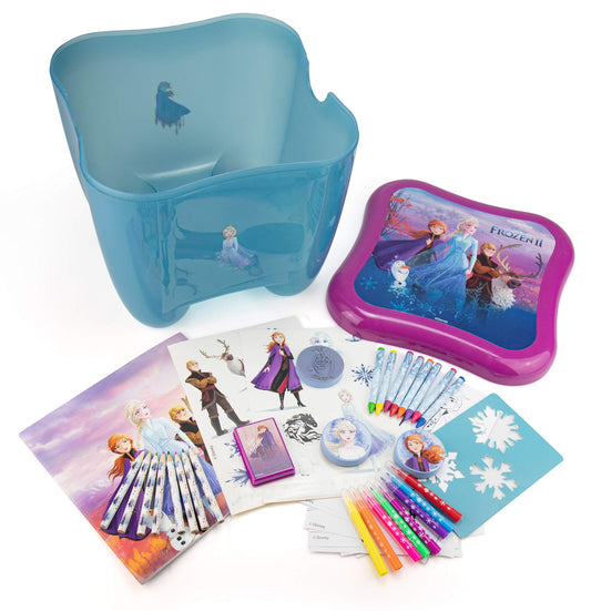 REINE DES NEIGES Coffre d’activités 3 en 1 plus de 60 pièces