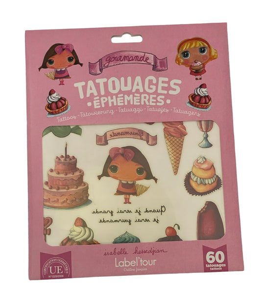 FÊTE - ANNIVERSAIRE Tatouages éphémères Quand je serai grande je serai gourmande