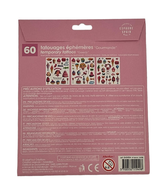 FÊTE - ANNIVERSAIRE Tatouages éphémères Quand je serai grande je serai gourmande