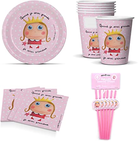 FÊTE - ANNIVERSAIRE Kit complet Quand je serai grande je serai princesse
