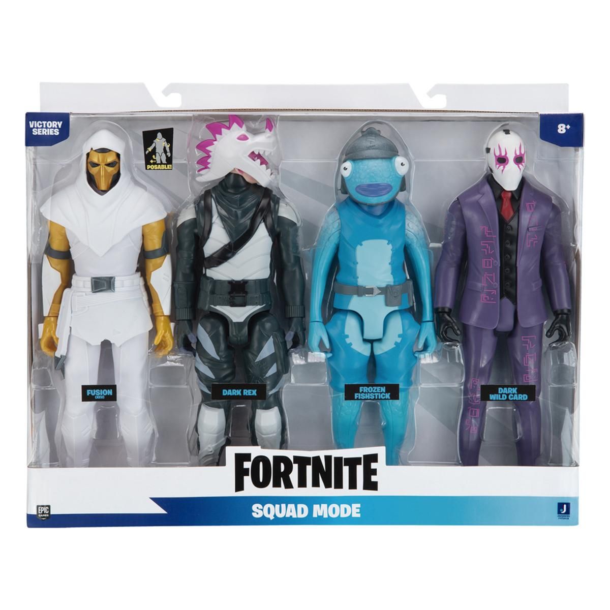 FORTNITE Pack 4 figurines Séries squad mode 30 cm Frimousse shop