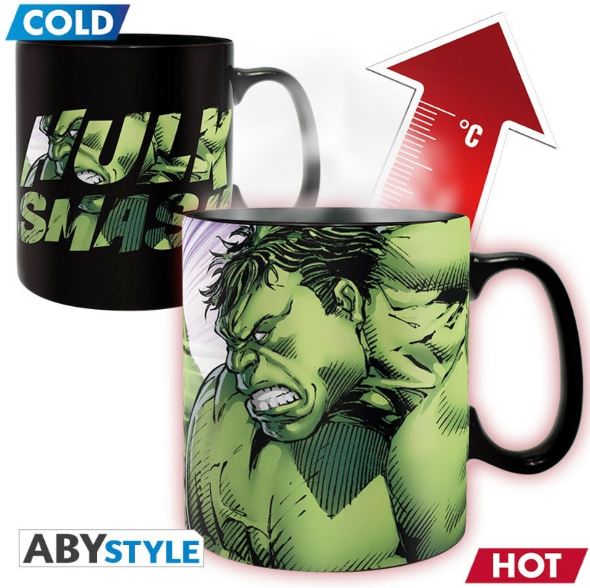 AVENGERS Tasse mug thermo réactif XXL Marvel Hulk