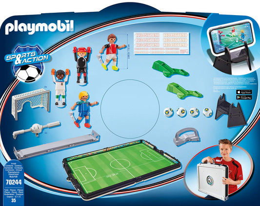 PLAYMOBIL 70244 Grand terrain de football transportable