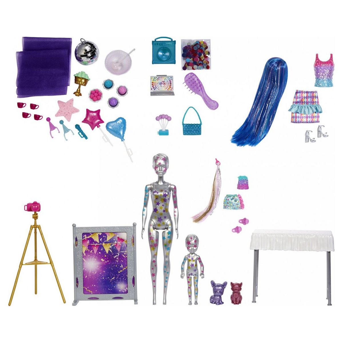 BARBIE Méga coffret Barbie reveal surprise party