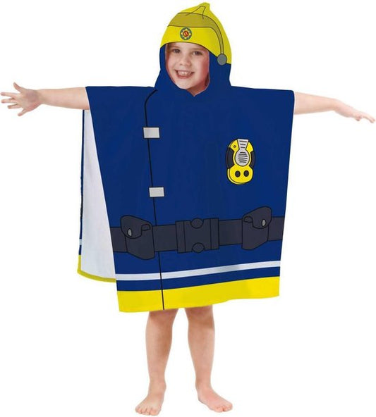 SAM LE POMPIER Cape poncho de bain