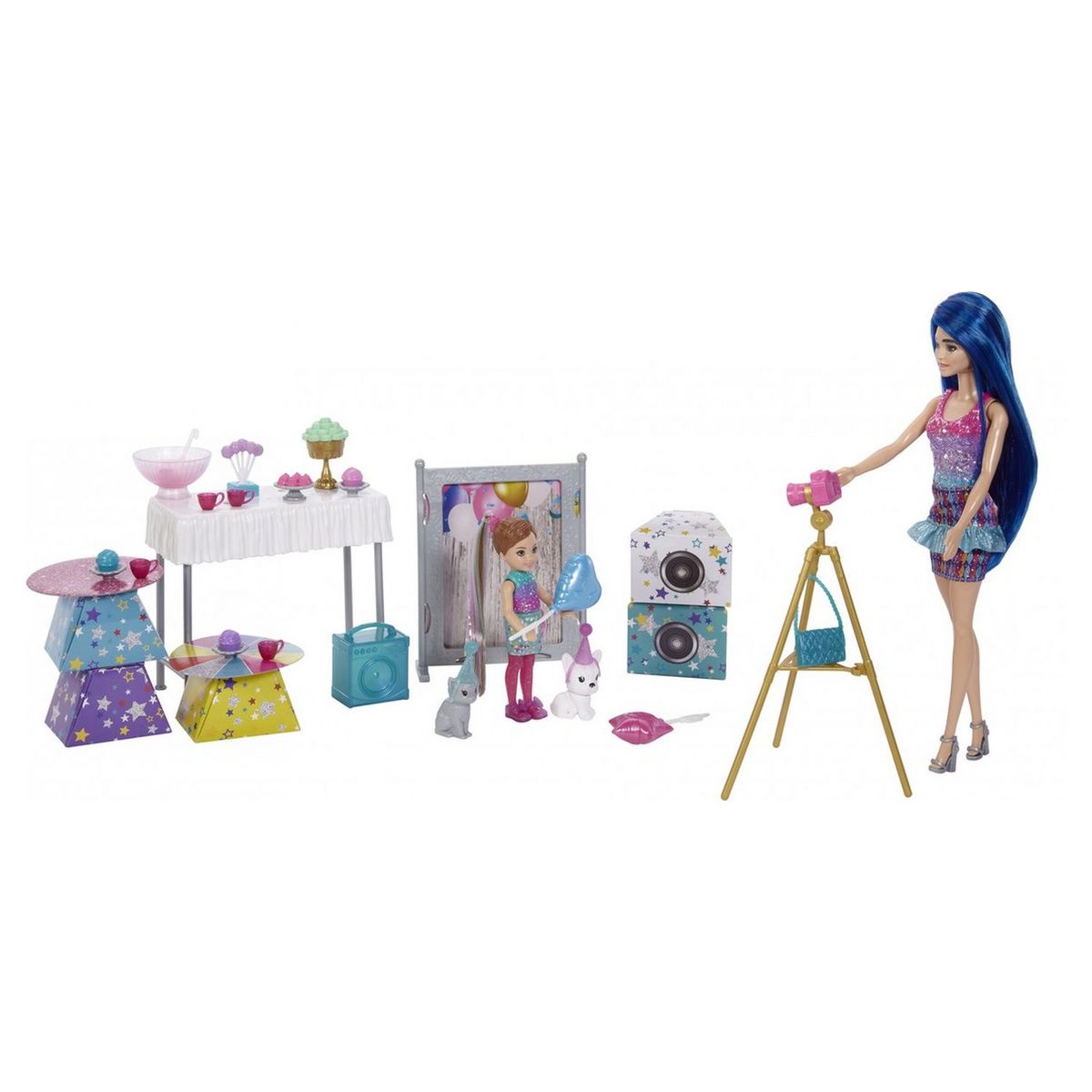 BARBIE Méga coffret Barbie reveal surprise party