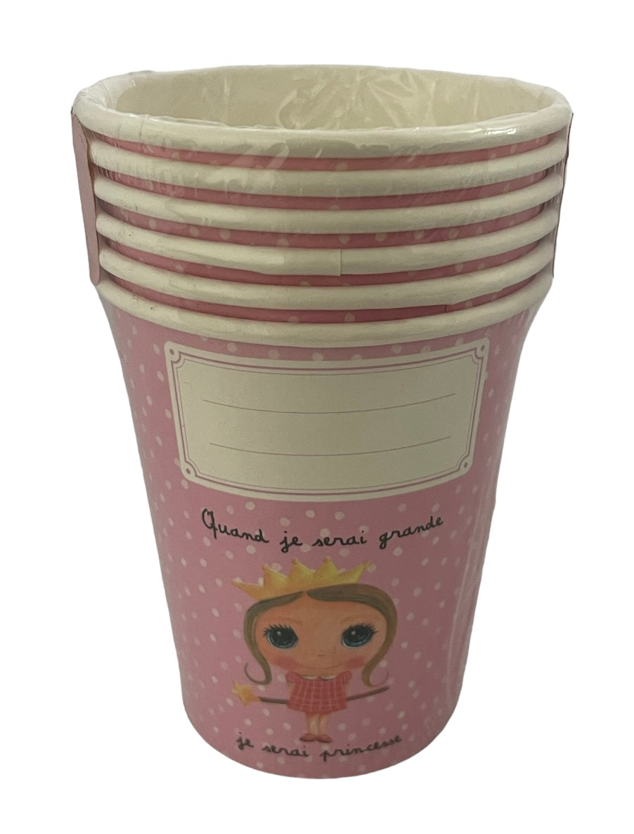 FÊTE - ANNIVERSAIRE Gobelets Quand je serai grande je serai princesse