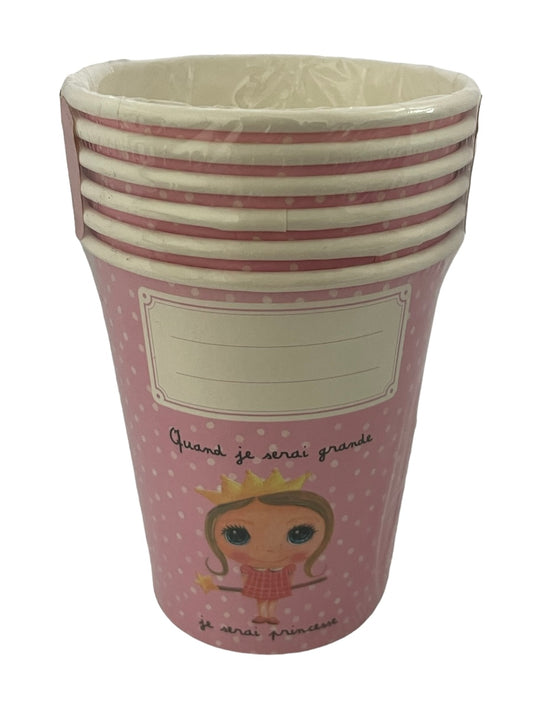FÊTE - ANNIVERSAIRE Gobelets Quand je serai grande je serai princesse