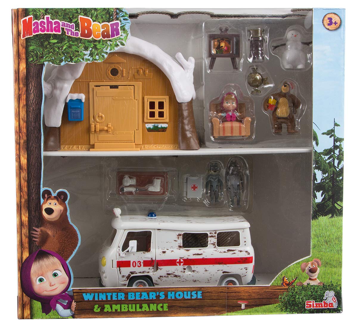 MASHA ET MICHKA Grand coffret maison et ambulance