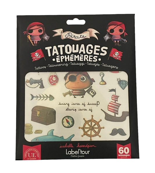 FÊTE - ANNIVERSAIRE Tatouages éphémères Quand je serai grand je serai pirate