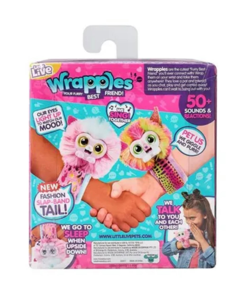 WRAPPLES Bracelet peluche interactive Pinx