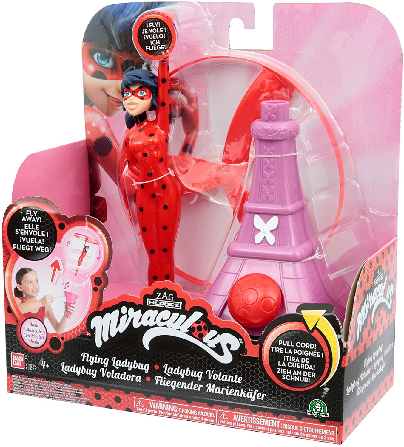 MIRACULOUS Ladybug volante et musicale tour Eiffel