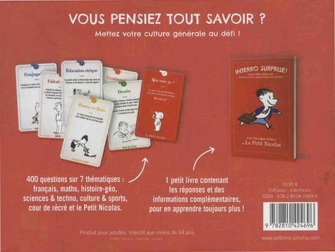 LE PETIT NICOLAS Jeu quizz interro surprise