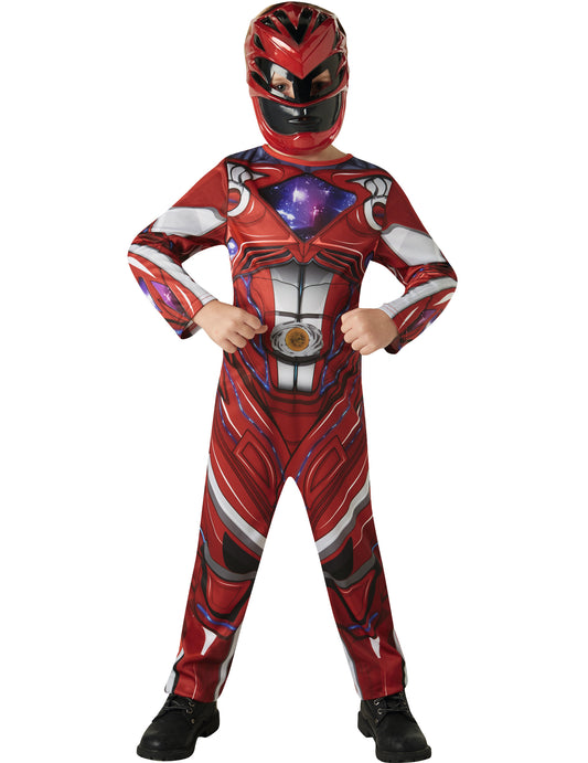 POWER RANGERS Coffret luxe 2 déguisements rouge et noir