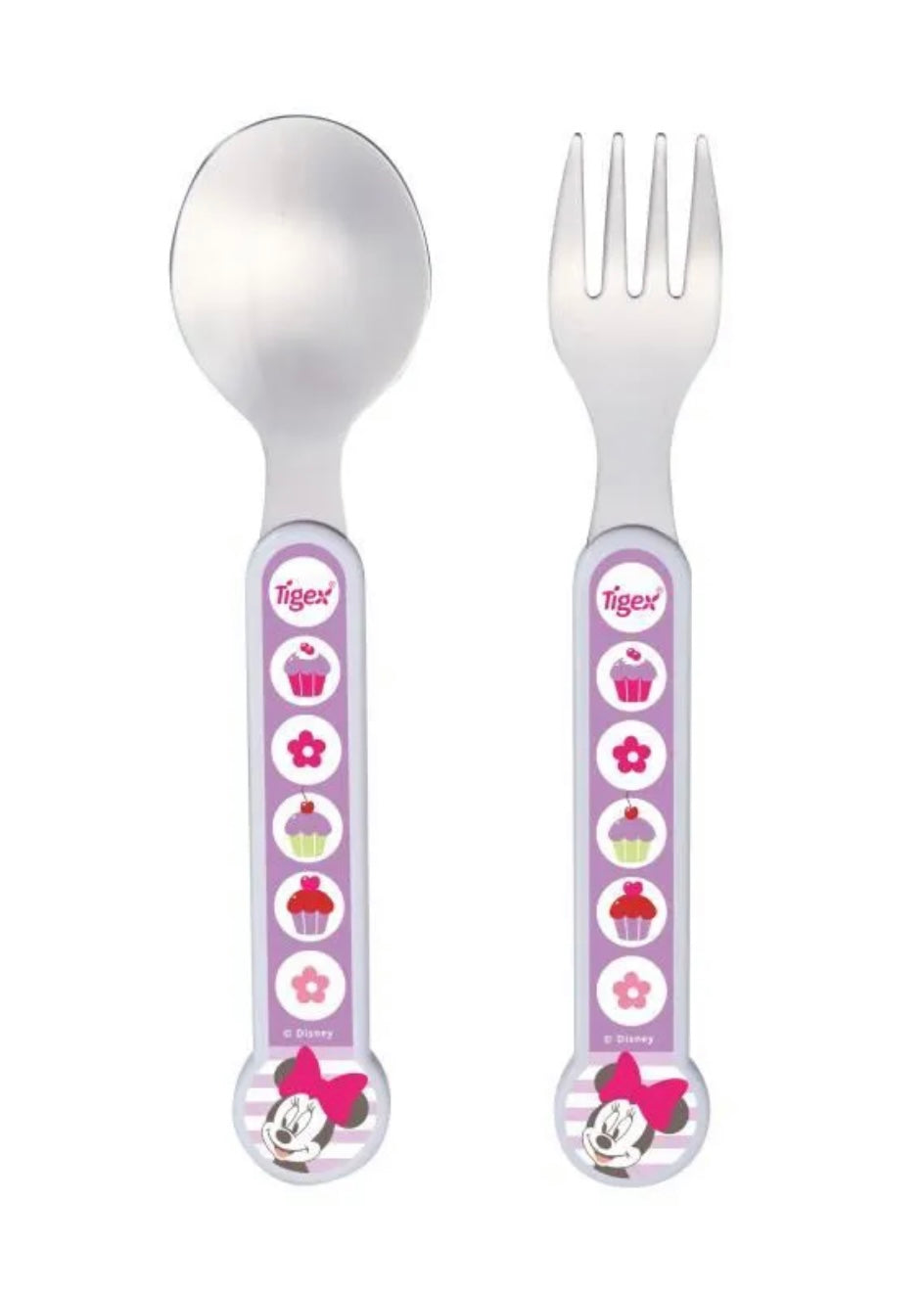 TIGEX Disney Minnie Set de 2 couverts bébé inox