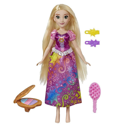 PRINCESSES DISNEY Poupée Raiponce cheveux arc en ciel