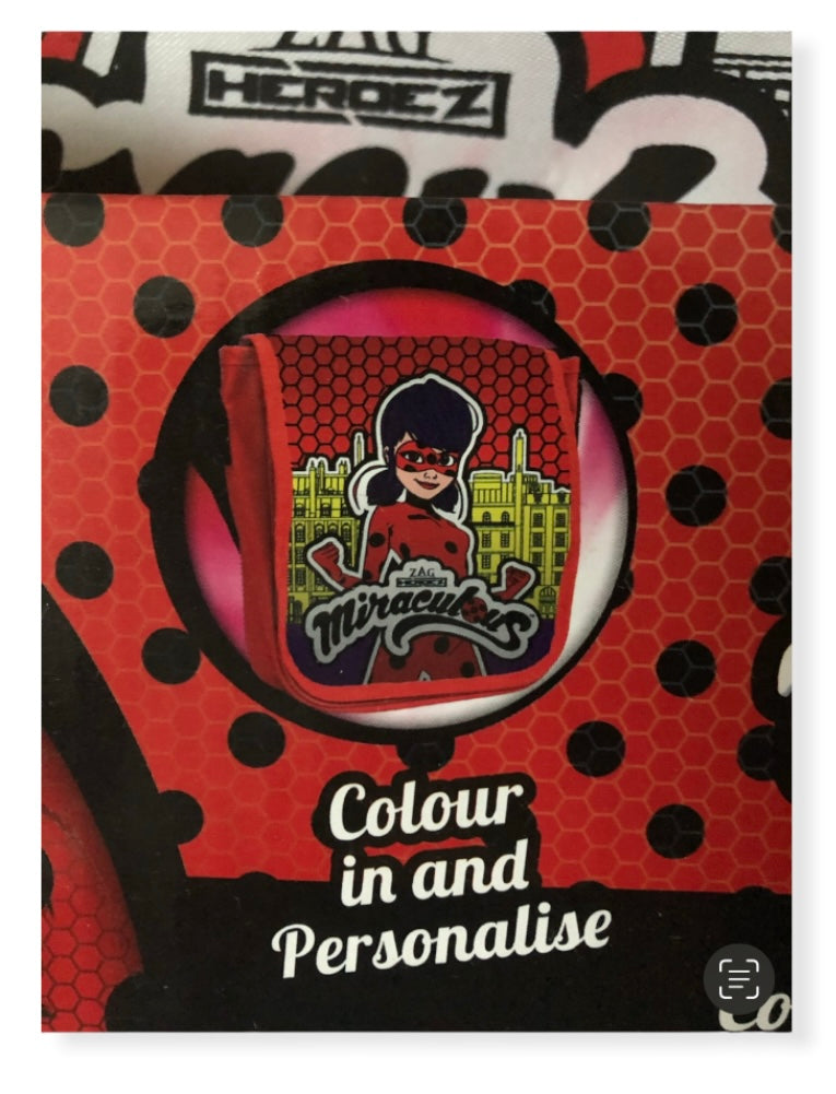 MIRACULOUS Sac besace Ladybug à colorier