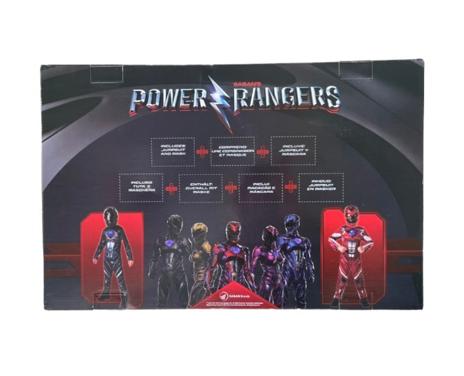 POWER RANGERS Coffret luxe 2 déguisements rouge et noir