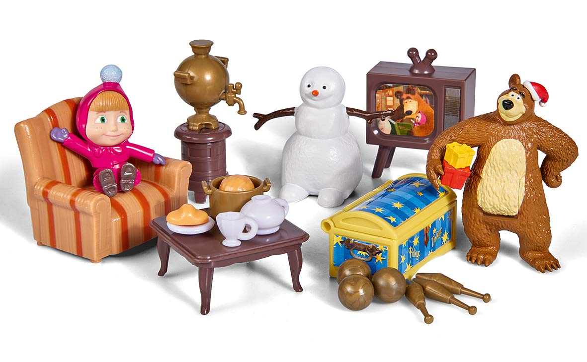MASHA ET MICHKA Grand coffret maison et ambulance