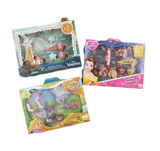 PRINCESSES DISNEY Set d’amitié accessoires cheveux et bijoux