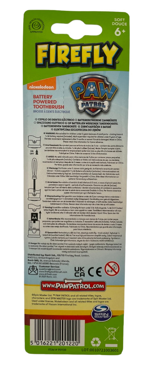 PAT PATROUILLE Brosse à dents électrique