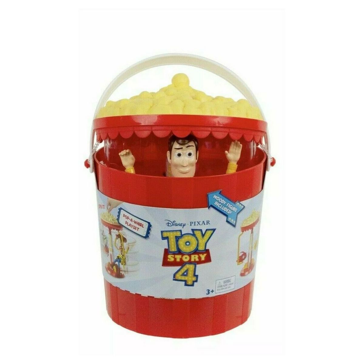 TOY STORY Seau pop corn manège et figurine Woody