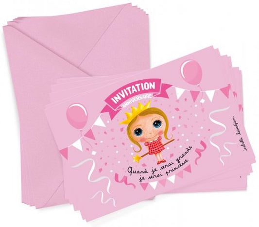 FÊTE - ANNIVERSAIRE Invitations Quand je serai grande je serai princesse