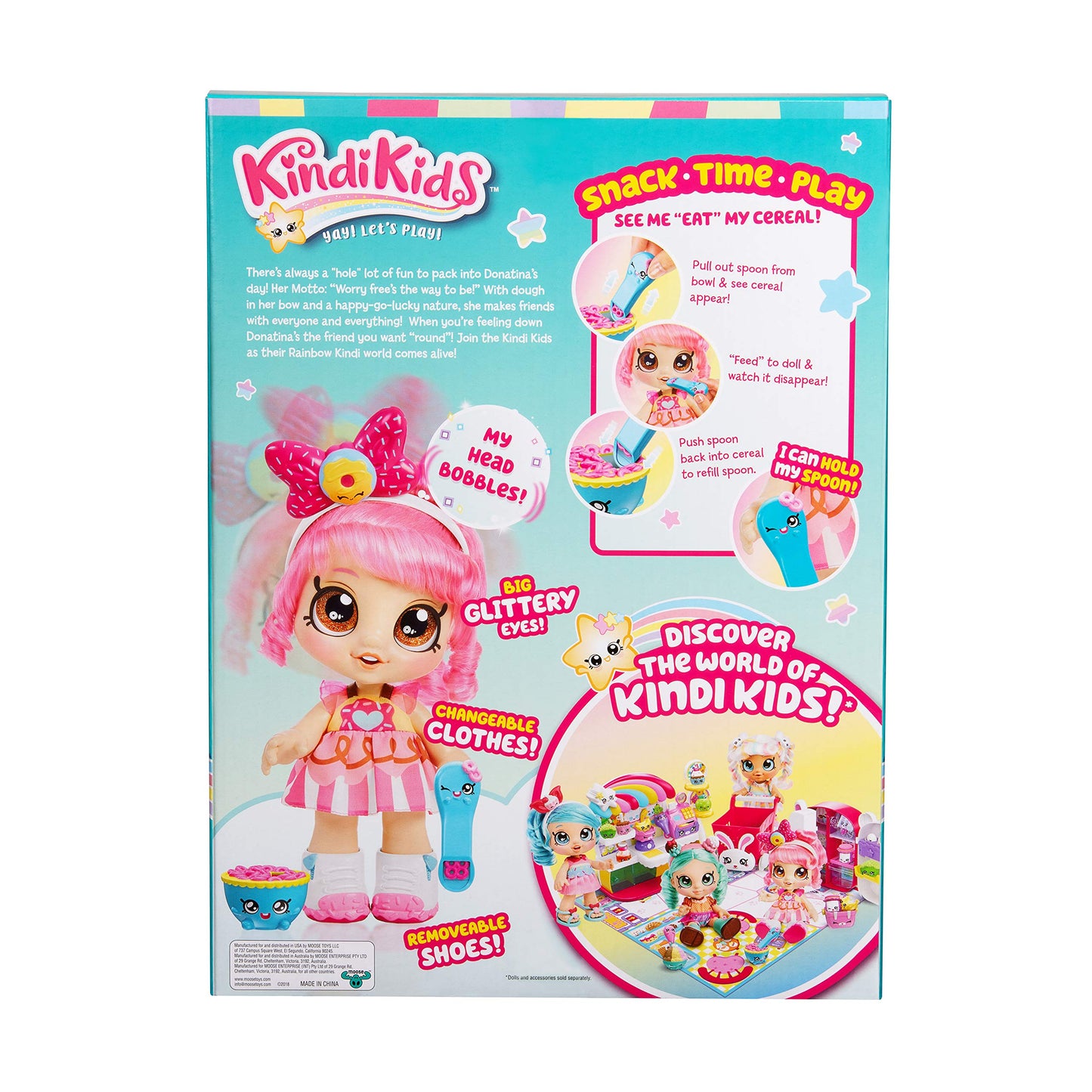 KINDI KIDS Poupée Donatina les amis du goûter