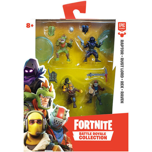 FORTNITE Pack de 4 figurines battle royale