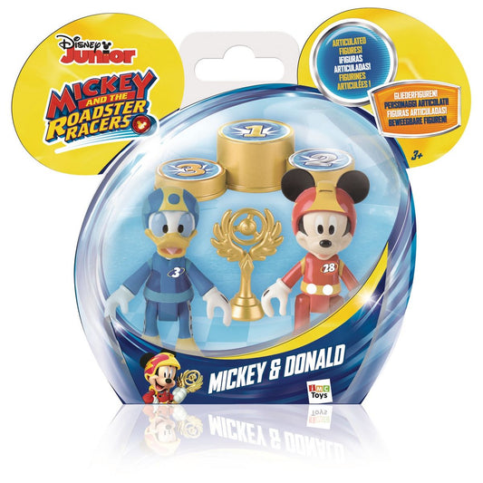MICKEY Pack de 2 figurines Mickey et Donald roadstar racers