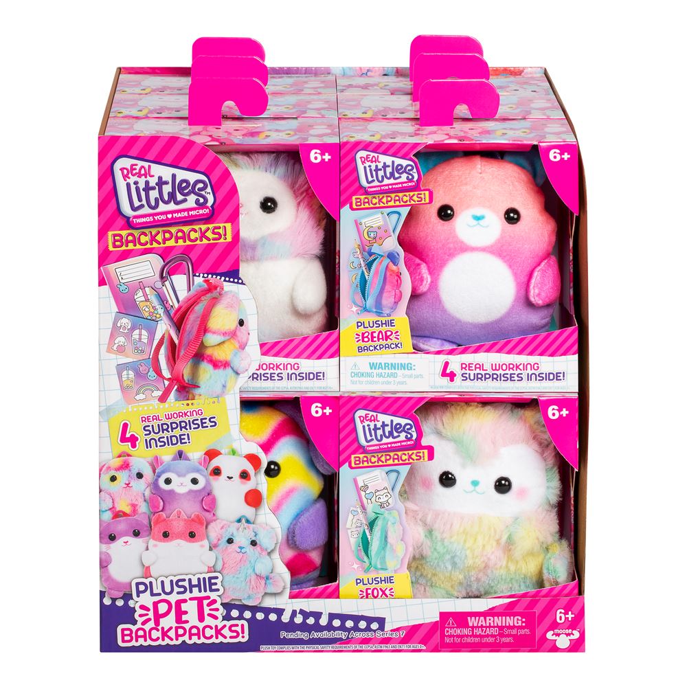 REAL LITTLES Mini sac à dos avec accessoires surprises Animaux peluches