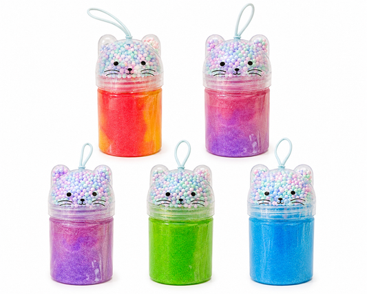 Slime Tête de chat à billes de polystyrène