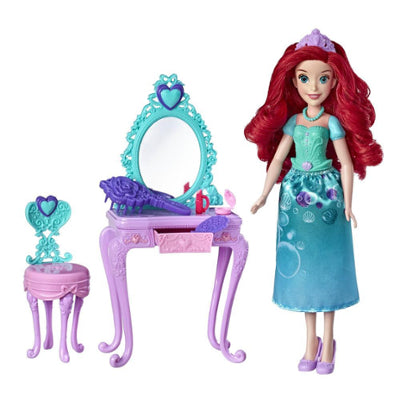 PRINCESSES DISNEY Poupée Ariel et sa coiffeuse royale