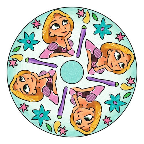 PRINCESSES DISNEY Mini mandala désigner Raiponce