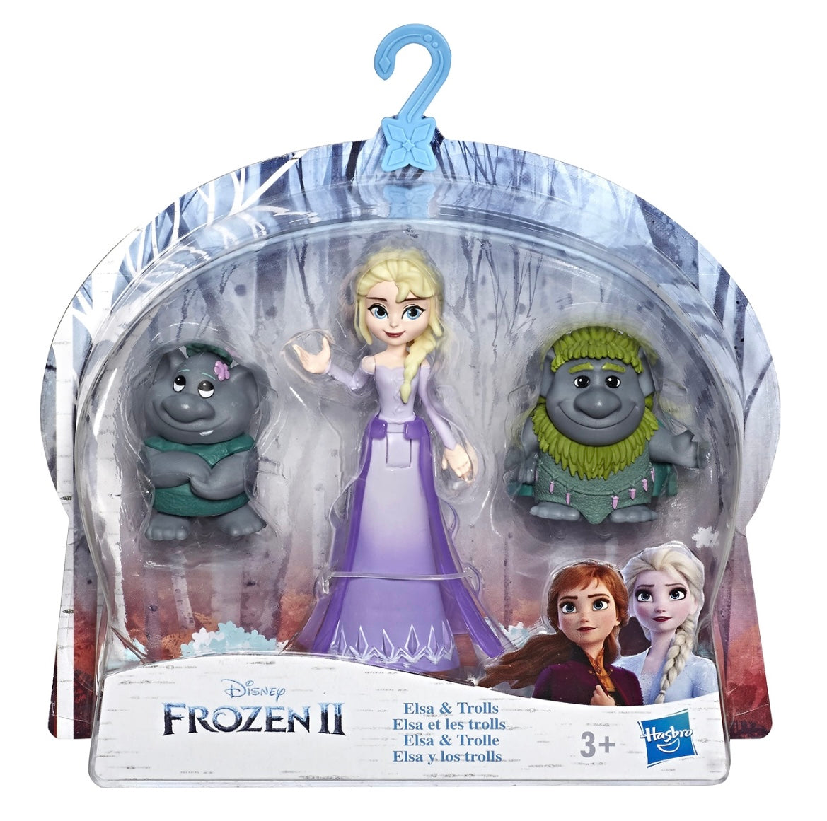 REINE DES NEIGES Figurine mini poupée Elsa et les trolls